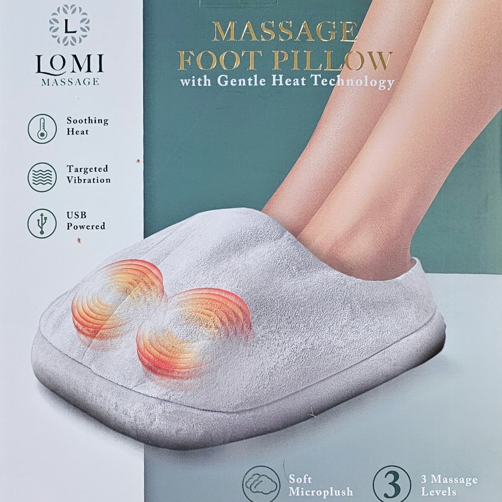 Lomi Massage Foot Pillow With Gentle Heat Technology